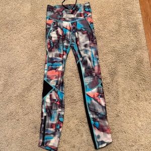 Womens Under Arnour Fly Fast Printed Leggings Size XS Compression Heat gear